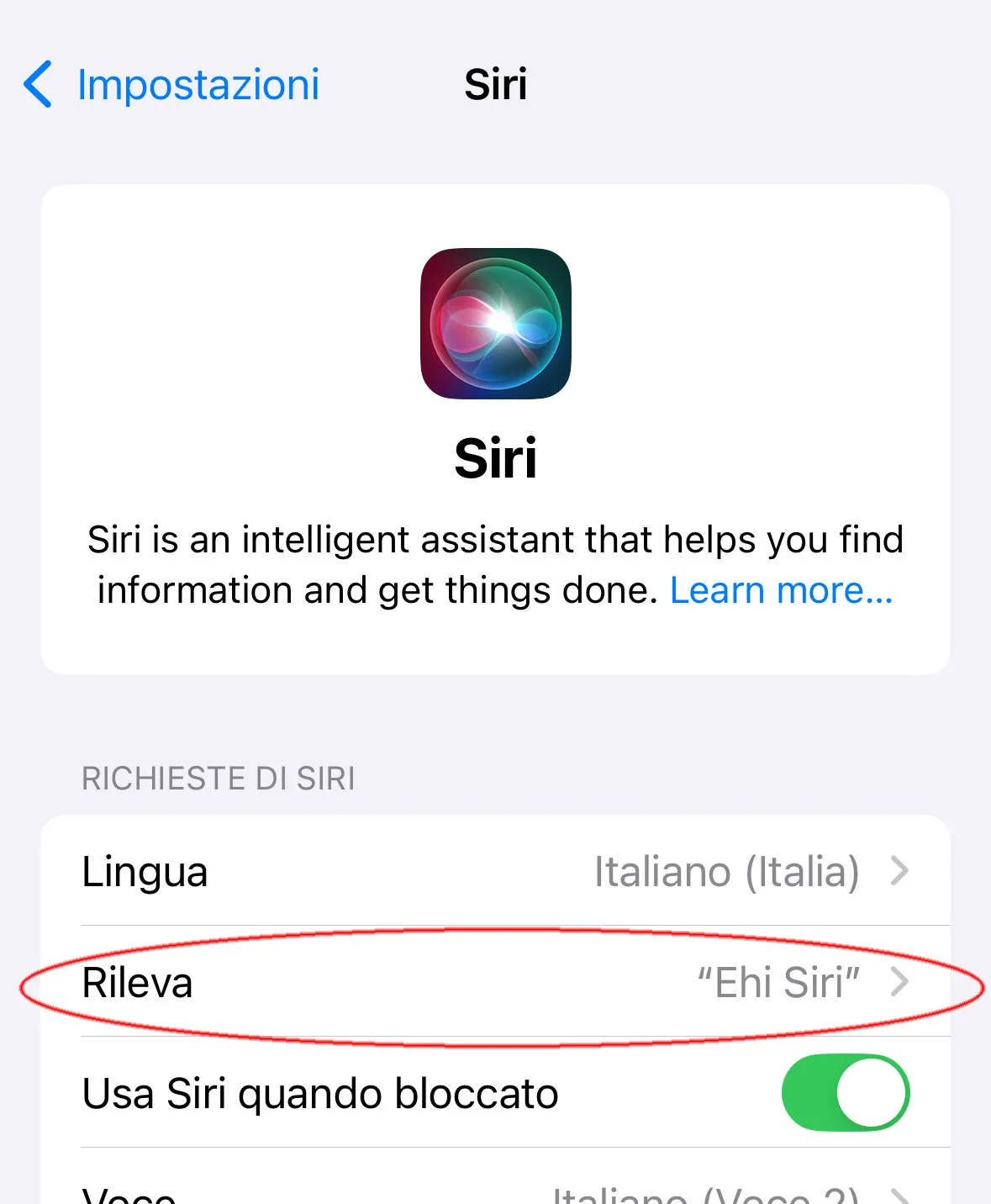 rileva disattiva Ehi Siri Apple iphone rileva disattiva Ehi Siri Apple iphone