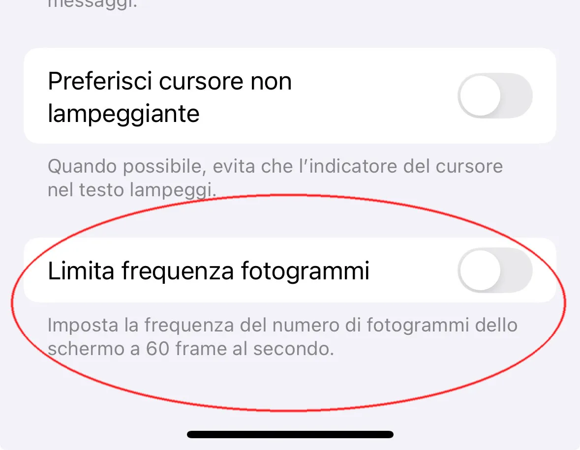 limita frequenza fotogrammi iPhone pro limita frequenza fotogrammi iPhone pro