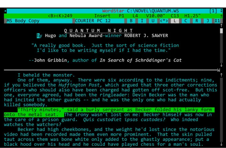 WordStar, il word processor per MS-DOS ora è gratuito