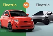 FIAT 500e sfida Tesla Cybertruck nello spot non alla pari FIAT 500 sfida Tesla Cybertruck nello spot USA