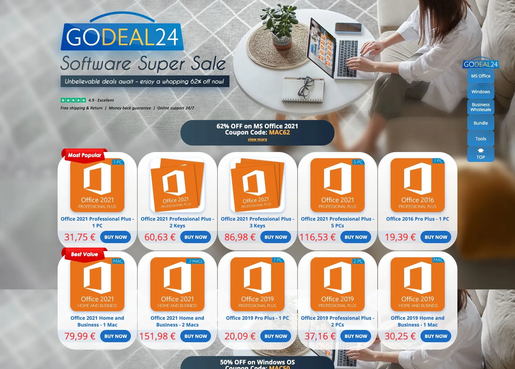 Licenza a vita per Windows 11 a partire da 10€ e Microsoft Office a partire da 18€ Licenza a vita per Windows 11 a partire da 10€ e Microsoft Office a partire da 18€