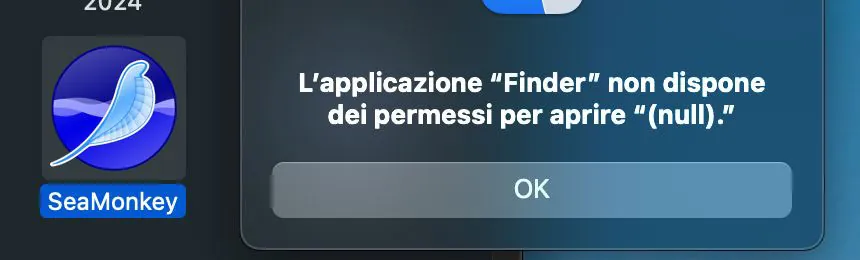 macOS, come risolvere l'errore L'applicazione non dispone dei permessi per aprire null - macitynet.it macOS, come risolvere l'errore L'applicazione non dispone dei permessi per aprire null - macitynet.it