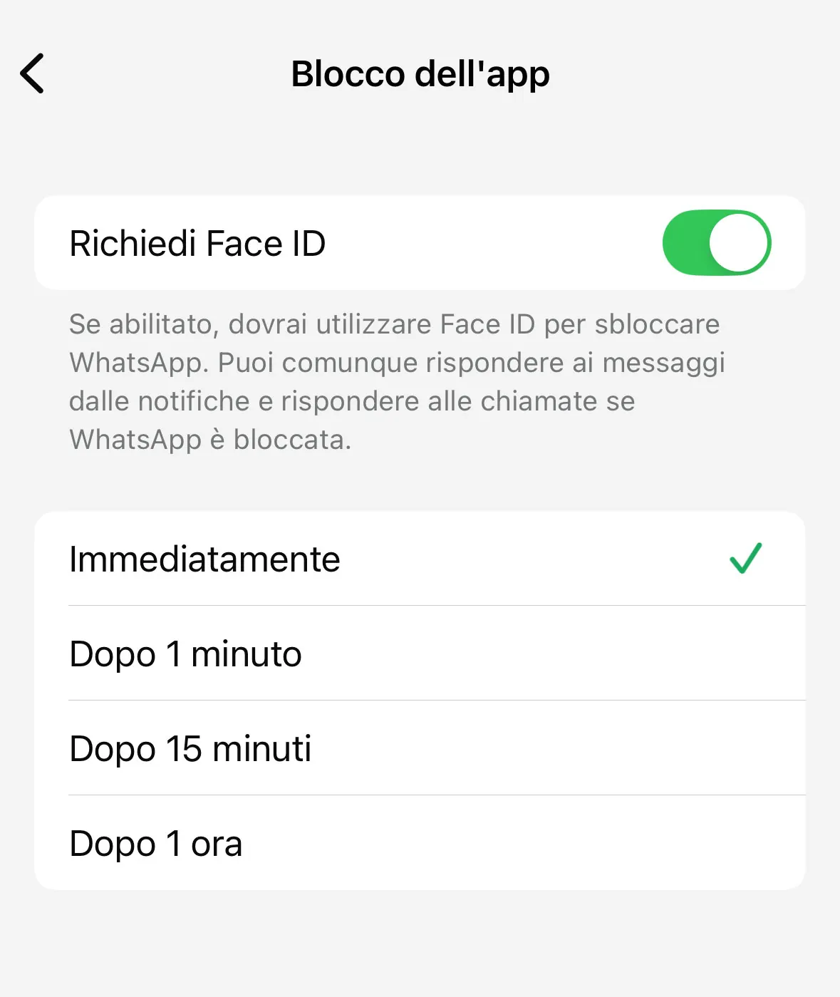 Come attivare o disattivare il Face ID per sbloccare WhatsApp - macitynet.it Come attivare o disattivare il Face ID per sbloccare WhatsApp - macitynet.it