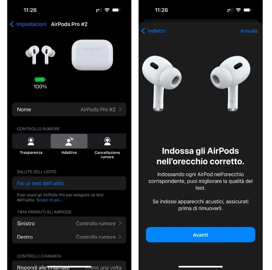 AirPods Pro 2 testano l’udito in Italia con iOS 18.2 AirPods Pro 2 testano l’udito in Italia con iOS 18.2