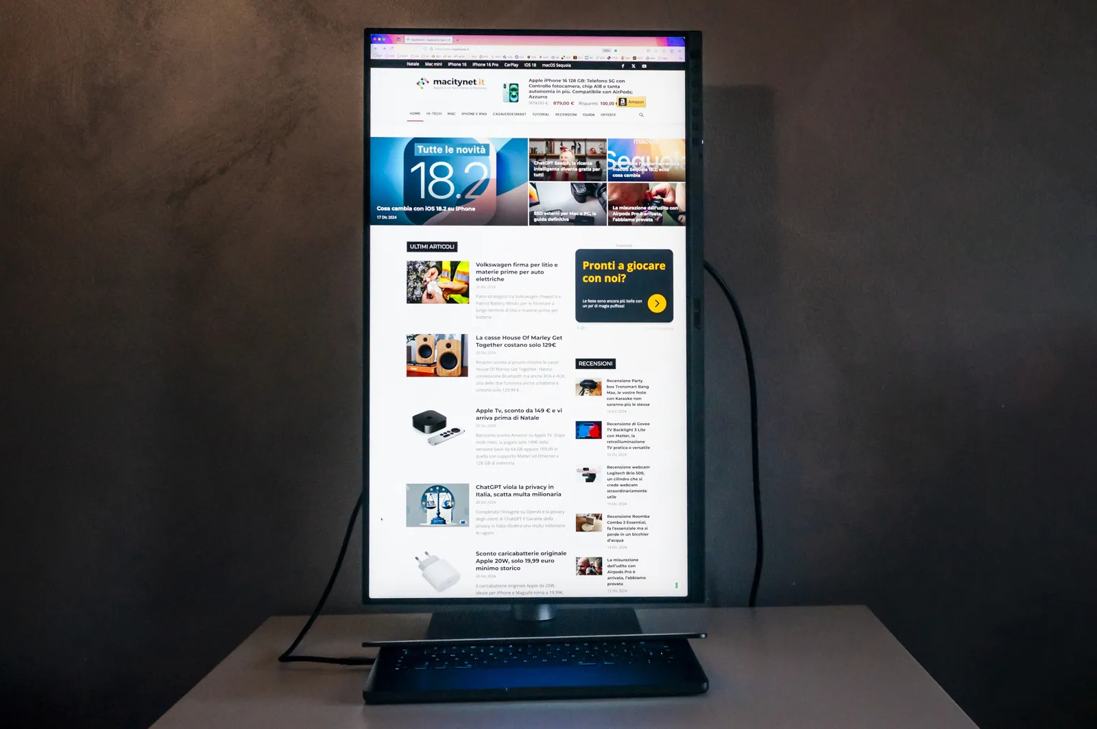 Recensione Asus ProArt Display 5K PA27JCV, il monitor che accelera il Mac, per davvero! - macitynet.it