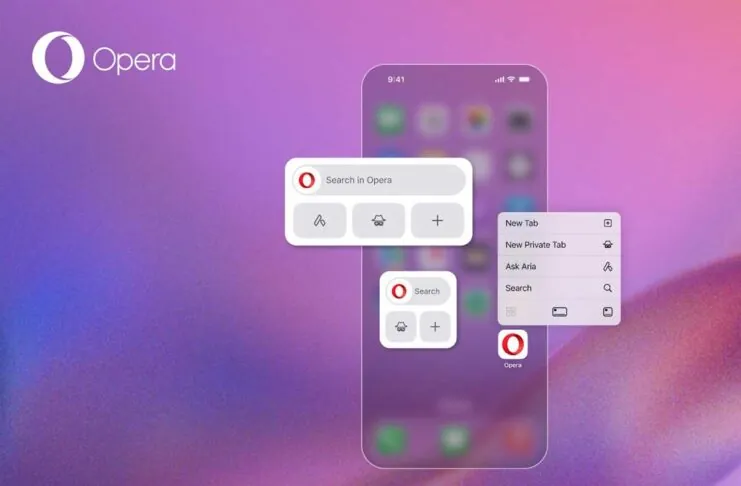 Il browser Opera per iOS ora permette di interagire con l'AI Aria dal widget nella schermata Home - macitynet.it