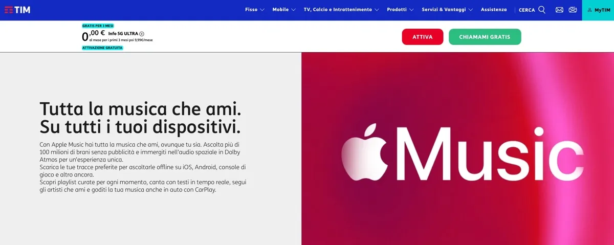 Con i piani TIM Apple Music costa meno - macitynet.it Con i piani TIM Apple Music costa meno - macitynet.it