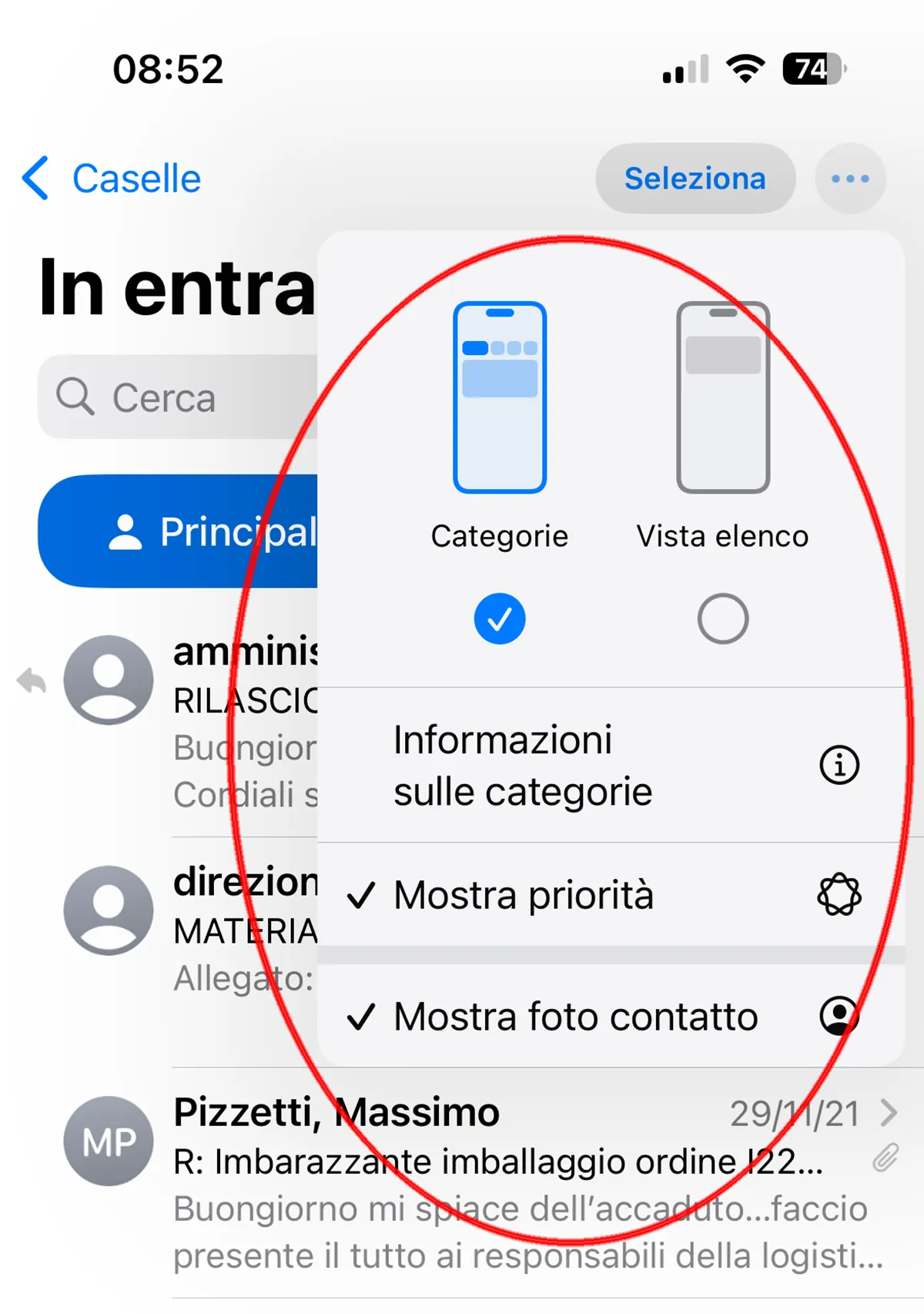 Con iOS 18.5 più facile disattivare le categorie in Mail - macitynet.it