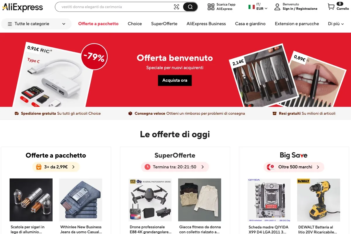 AliExpress svela quanto spendono e cosa comprano gli italiani online - macitynet.it