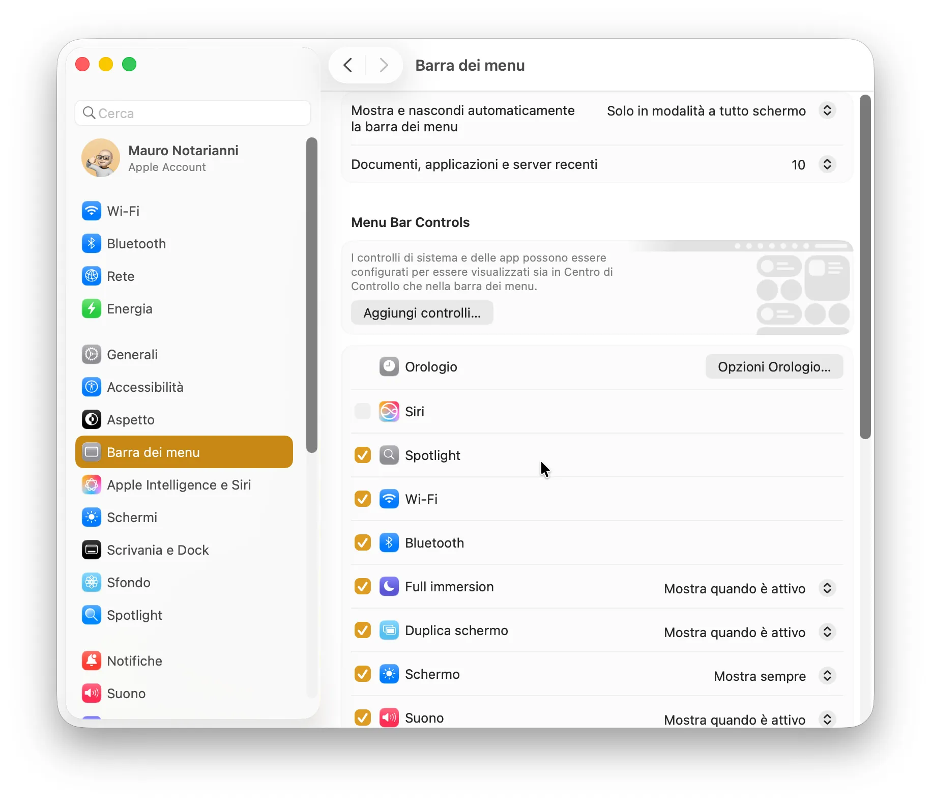macOS 26 semplifica la gestione delle icone nella barra dei menu - macitynet.it macOS 26 semplifica la gestione delle icone nella barra dei menu - macitynet.it