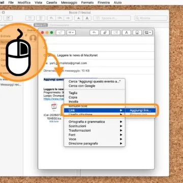 Come creare il pulsante Aggiungi al Calendario nelle mail da inviare - macitynet.it