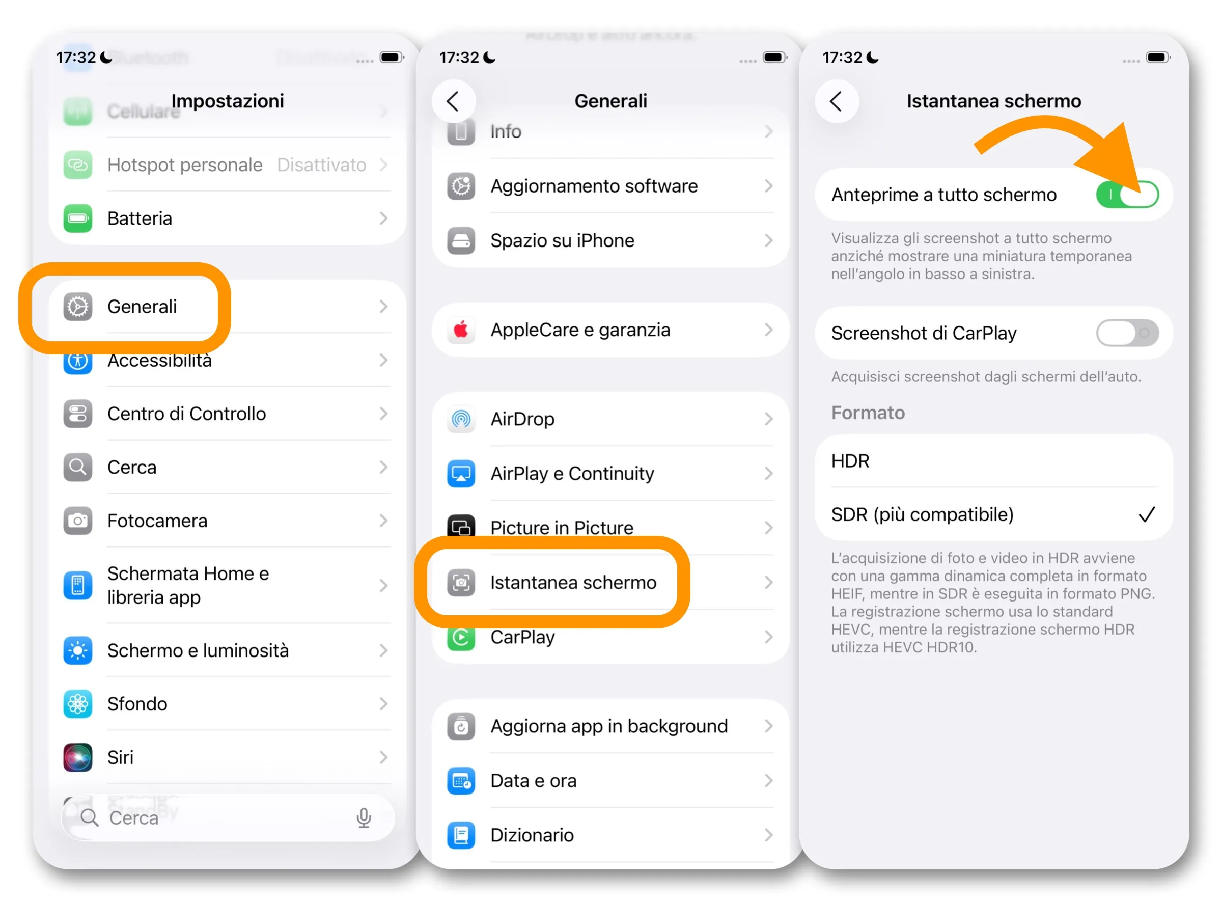 Come disattivare l'anteprima a schermo intero degli screenshot su iOS 26 - macitynet.it
