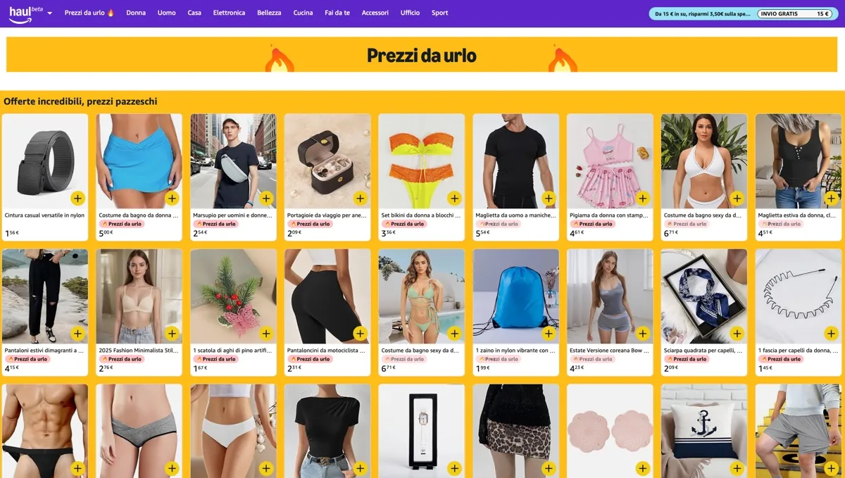 Amazon lancia HAUL in Italia con prodotti a meno di 20 euro, Temu non ti temo - macitynet.it
