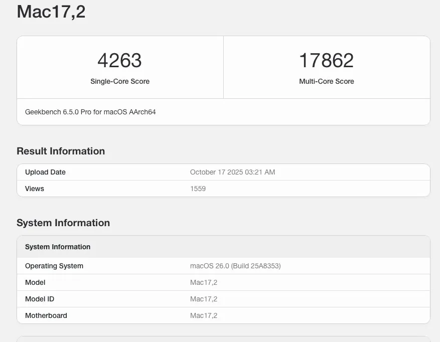 M5 in testa nei benchmark single-core - macitynet.it M5 in testa nei benchmark single-core - macitynet.it
