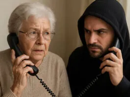 Scammer al telefono con persona anziana