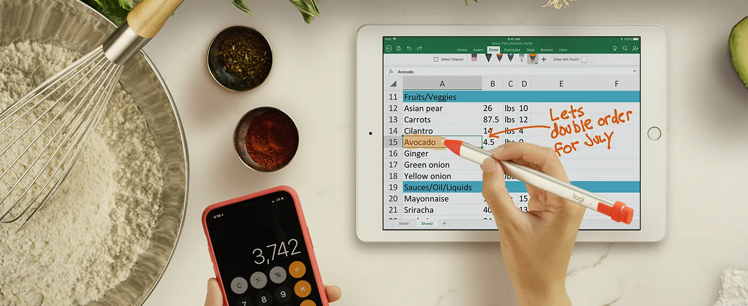 La logitech Crayon in azione