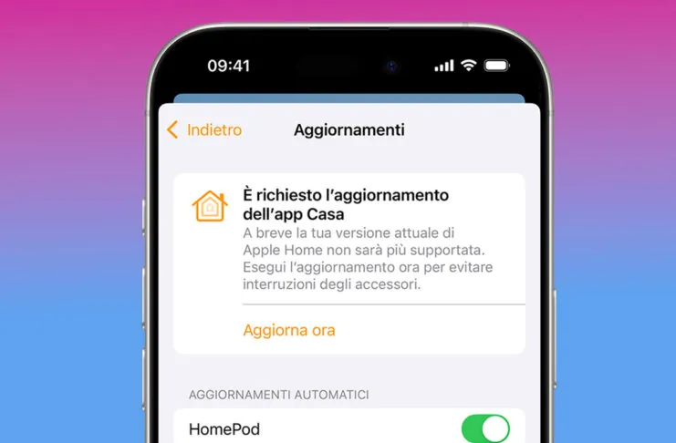 Aggiornamento app Casa